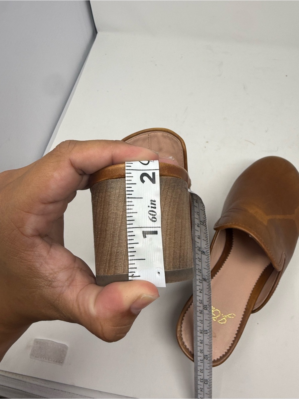 J Crew Brown Cognac Leather Clogs Size 6 - Picture 7 of 8